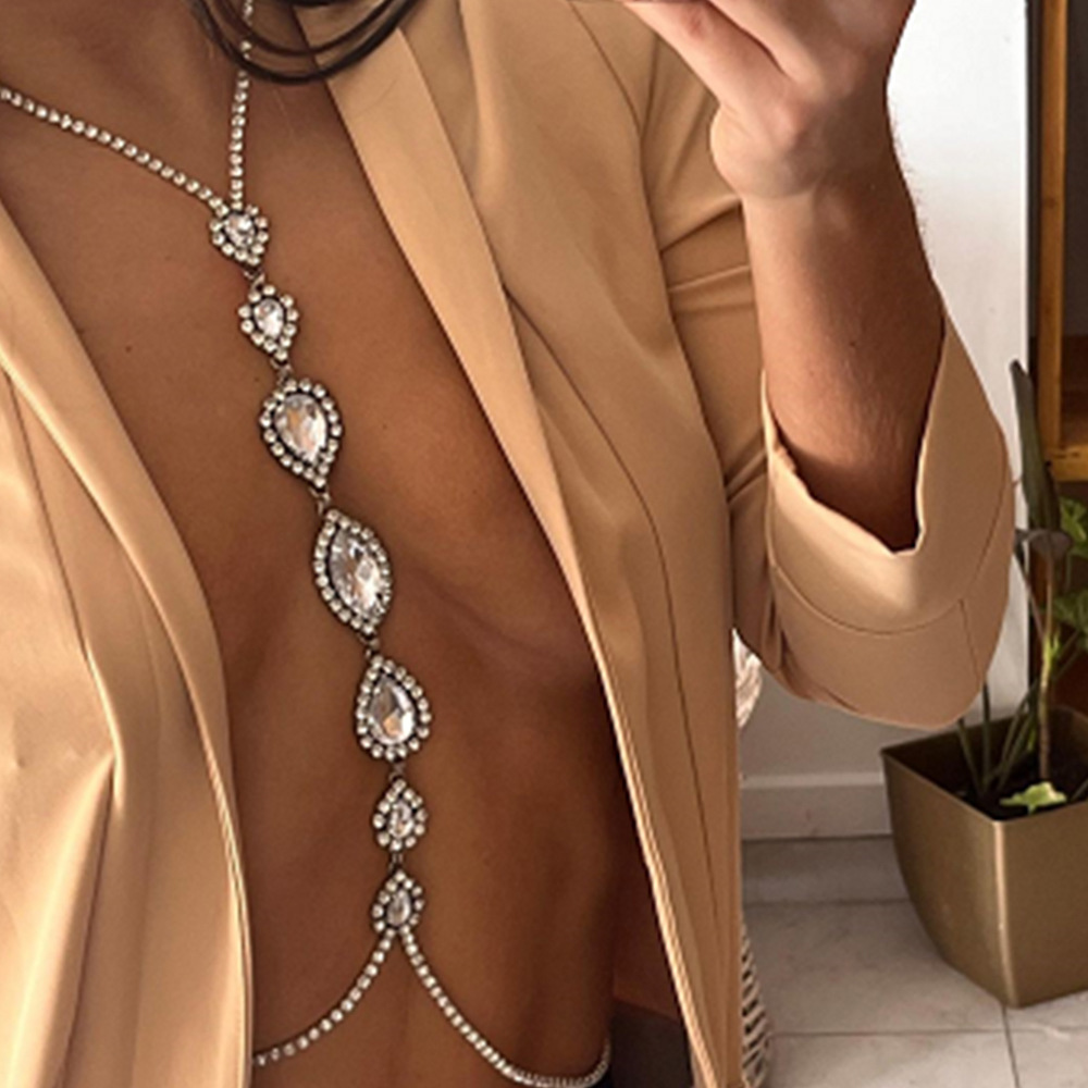 Fashion Sexy Water Drop Neckla - Body Jewelry Necklace ulasan dan harga