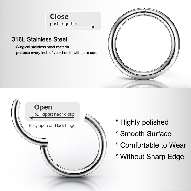 16G 316L Surgical Steel Hinged - Body Jewelry Surgical Steel ulasan dan harga