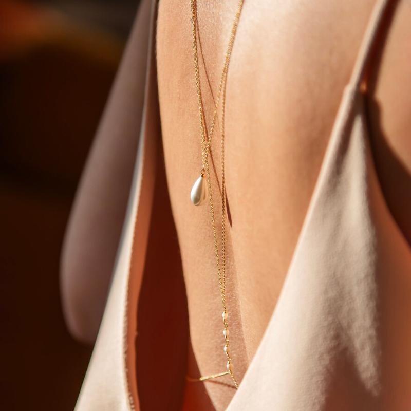 【xxx】 Multilayer Pearl Back Dr - Body Jewelry Necklace ulasan dan harga