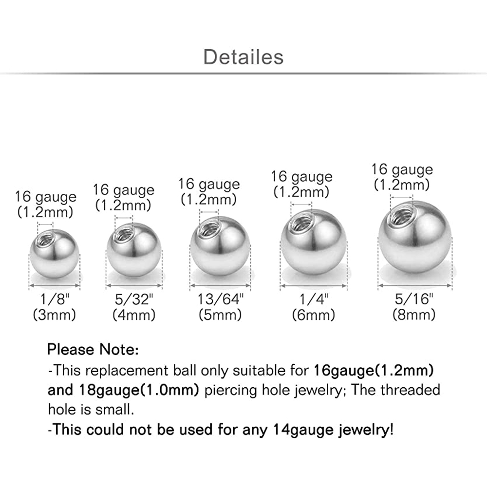 20pcs Replacement Balls Body J - Body Jewelry Surgical Steel ulasan dan harga