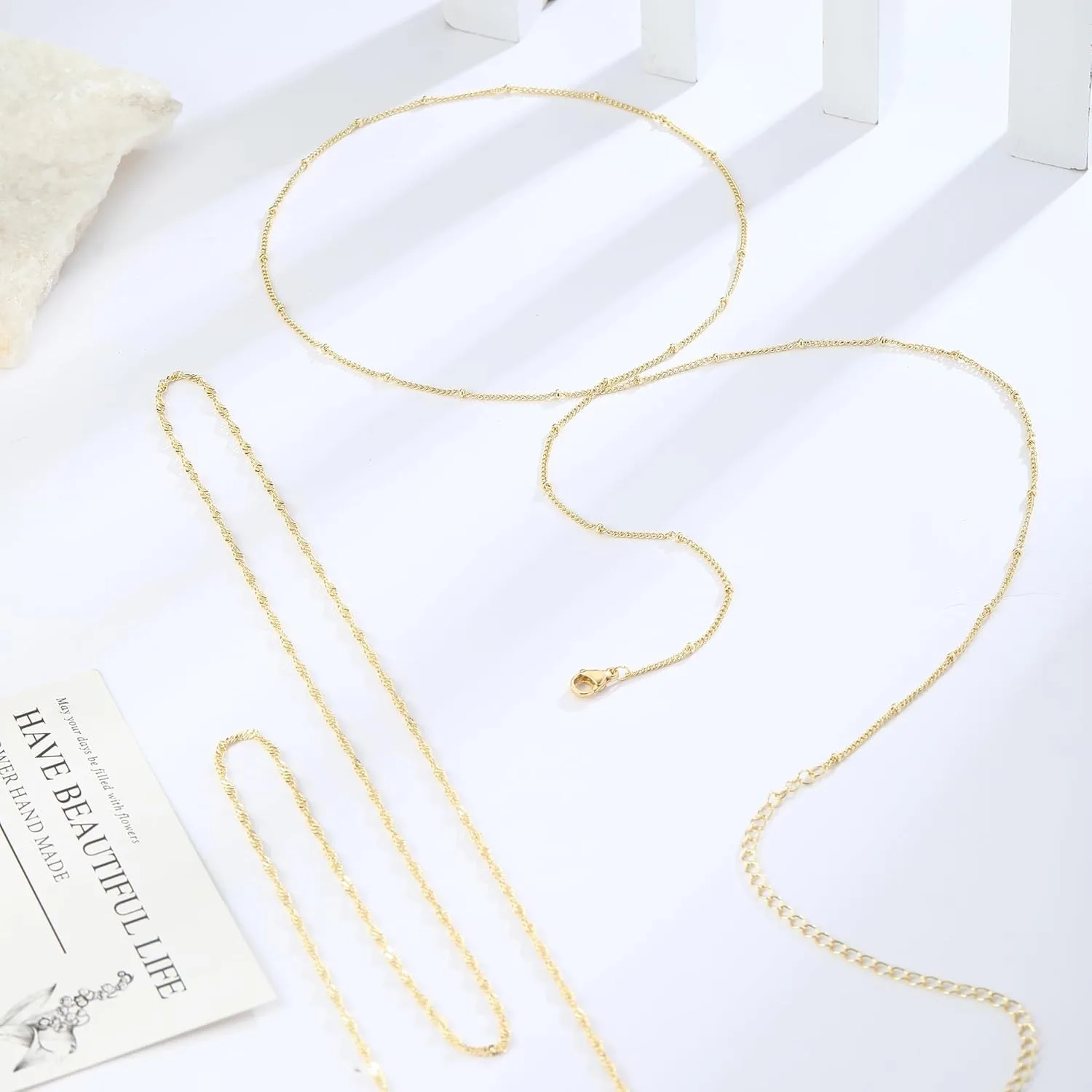 14k Gold Plated 26-33Inch Adju - Body Jewelry For You ulasan dan harga