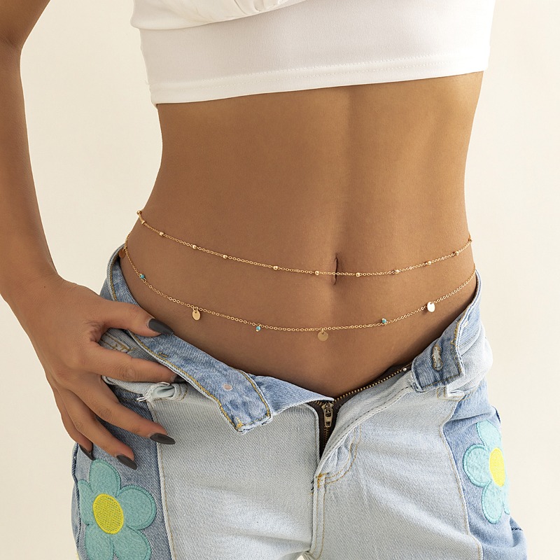 Women Dainty Layered Waist Cha - Body Jewelry For You ulasan dan harga